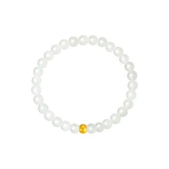 CHOW TAI SENG Hetian Jade Bracelets White Jade Unisex