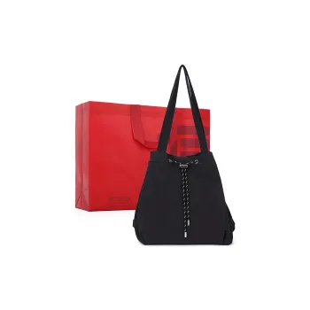 Dubaolu Fabric Shoulder Bag Medium Size Women's Black/Gray