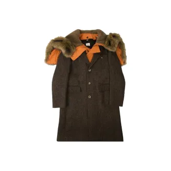 Burberry Fur Hooded Long Coat