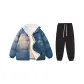 Navy Blue Top+Black Pants