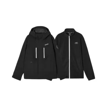 Skechers Waterproof And Windproof To Keep Warm Windbreaker Jacket Men's Carbon Black
