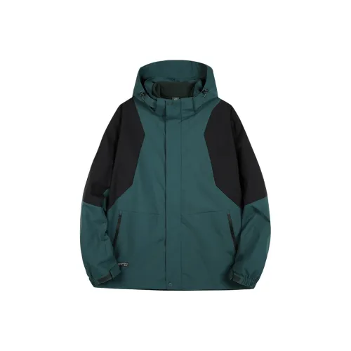 Tectop Waterproof And Windproof To Keep Warm Windbreaker Jacket Unisex Forest Green