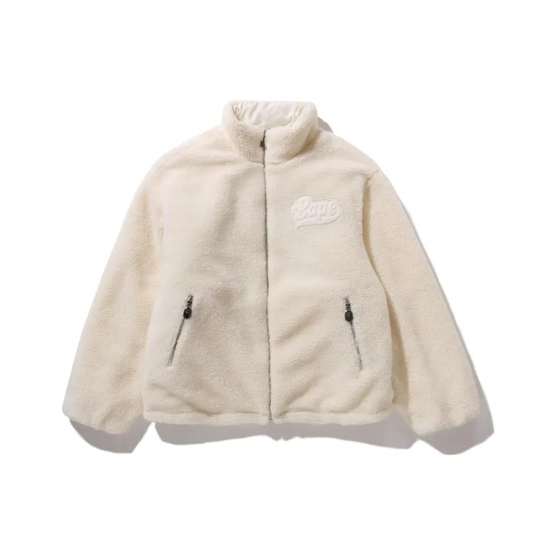 Bape Tonal Solid Camo Sherpa Reversible Jacket-0