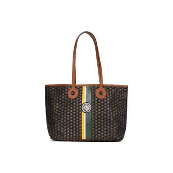 Moynat Canvas Tote Bag Shopping Bag Handbag Shoulder Bag Women's Carbon Black/Bronze/Cognac