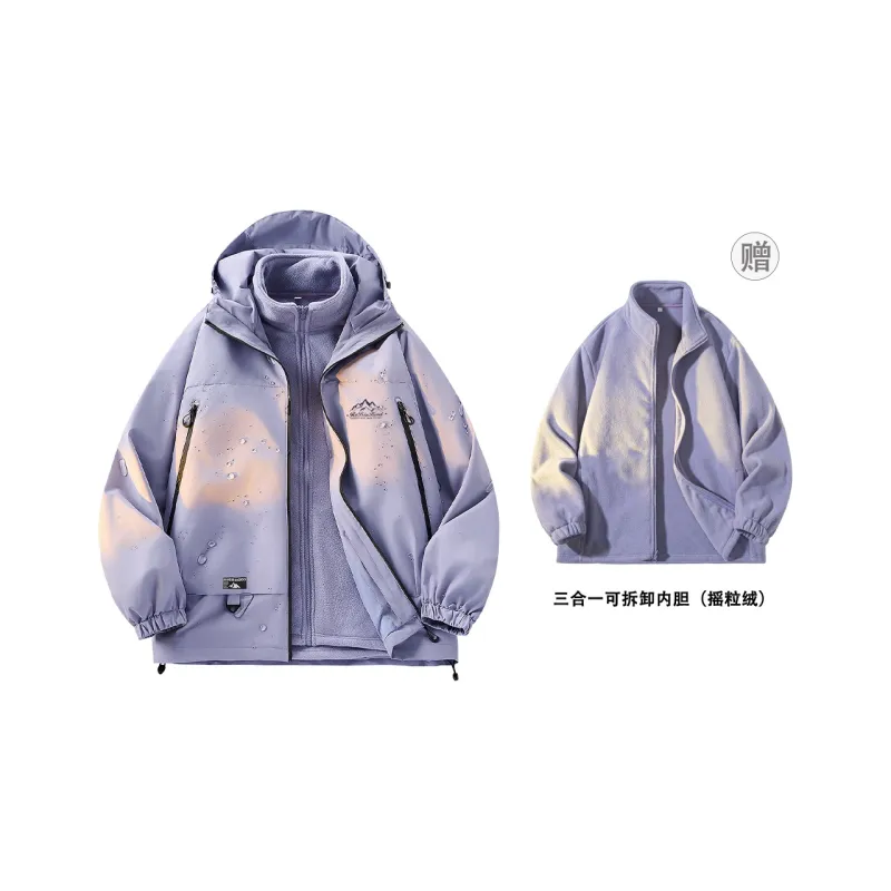 ROBINHOOD Waterproof And Windproof To Keep Warm Windbreaker Jacket Unisex Black-6
