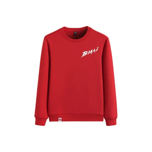 BMAI Sports Knitted Fabric Pane Sweatshirt Men's Red