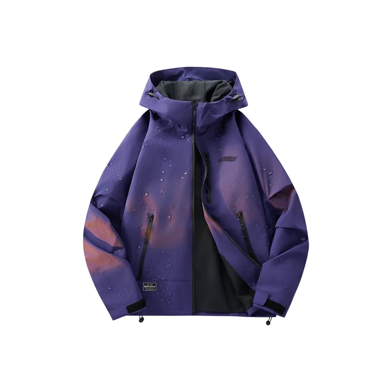 ROBINHOOD Water Resistant Windproof Warm Lightweight Windbreaker Jacket Unisex Black-8