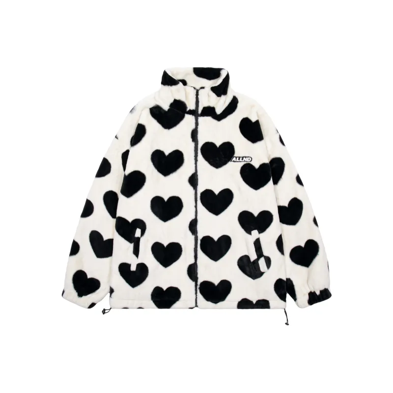 ALL NIGHT DAYS Loose Fit Thickened And Fleece Lined Jacket Unisex-0