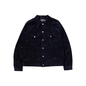 A BATHING APE Solid Camo Corduroy Trucker Jacket