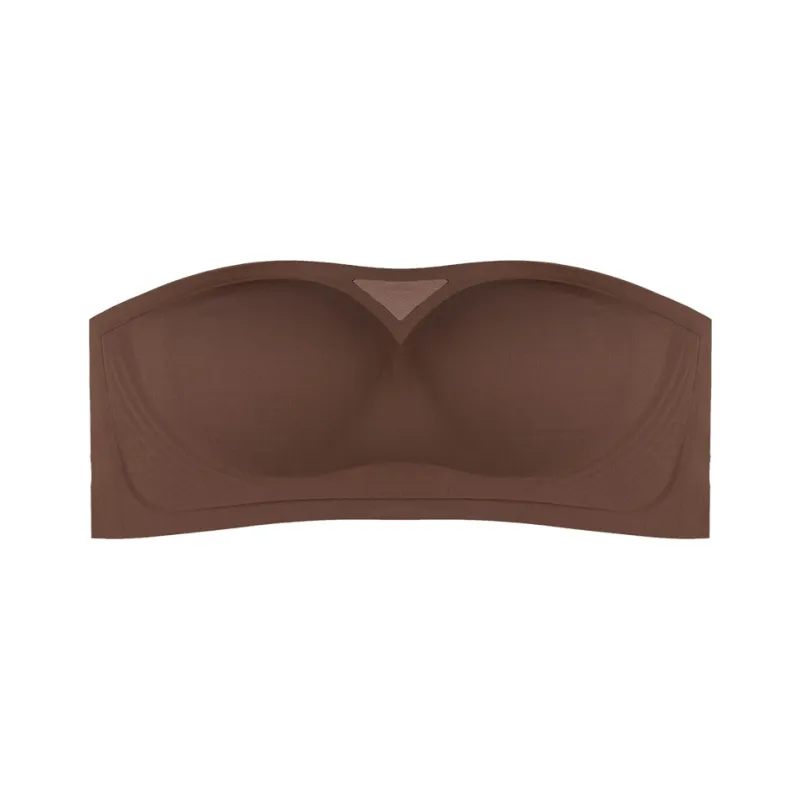 GORRENNO Strapless Bra Women's Milk White-6
