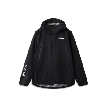 LiNing Running Collection Water Resistant Windproof Breathable Windbreaker Jacket Unisex Black