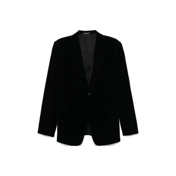EMPORIO ARMANI Velvet Single Breasted Blazer