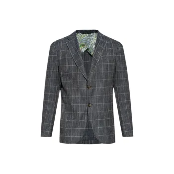 ETRO Single Breasted Checked Blazer