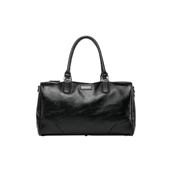 KONADCT PU Shoulder Bag Unisex Black
