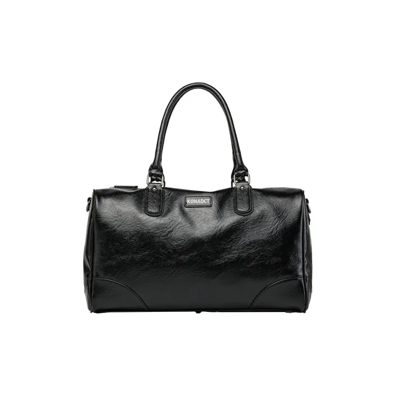 KONADCT PU Shoulder Bag Unisex Black-0