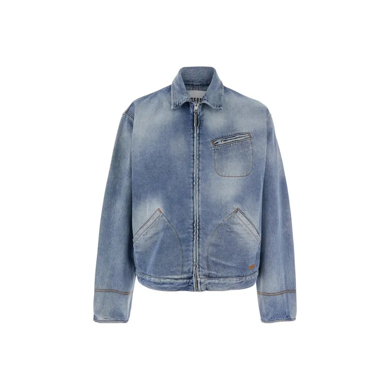 MSGM Faded Effect Relaxed Fit Jacket-0