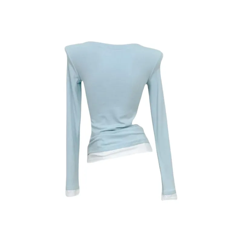 DOKZB T Shirts Women's Blue-1