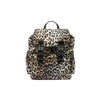 GANNI Nylon Backpack Women's Brown & Black
