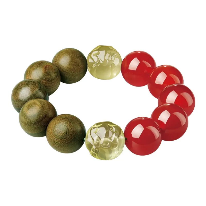 SGE Green Sandalwood Wooden Bracelets Men's-10