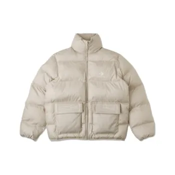Converse PATCH POCKET PUFFER Puffer Jacket Men's Khaki