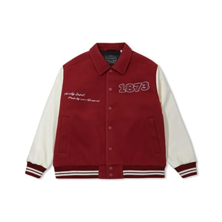 Levis Baseball Jerseys Unisex Burgundy-0