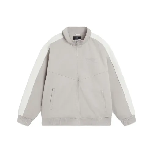 LiNing Jacket Men's Mixed Color Sichuan Stone Gray Beige White
