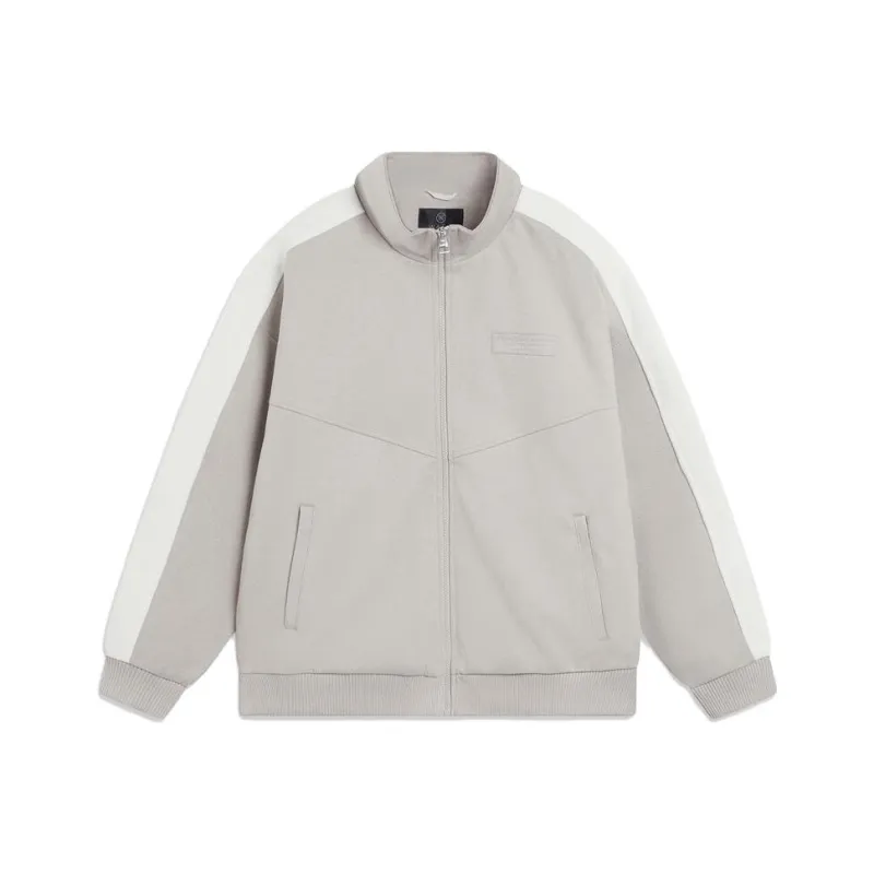 LiNing Jacket Men's Mixed Color Sichuan Stone Gray Beige White-0