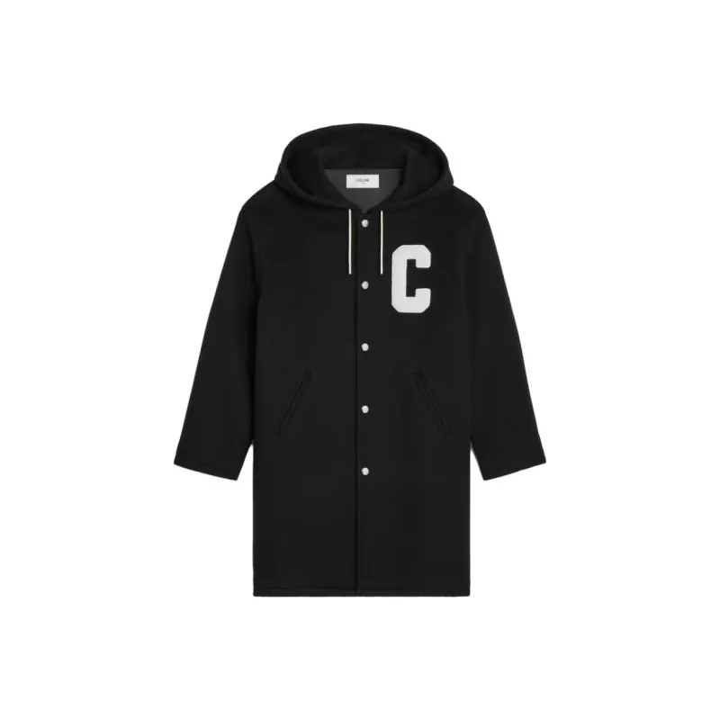 CELINE College Long Parka In Double face Wool-0