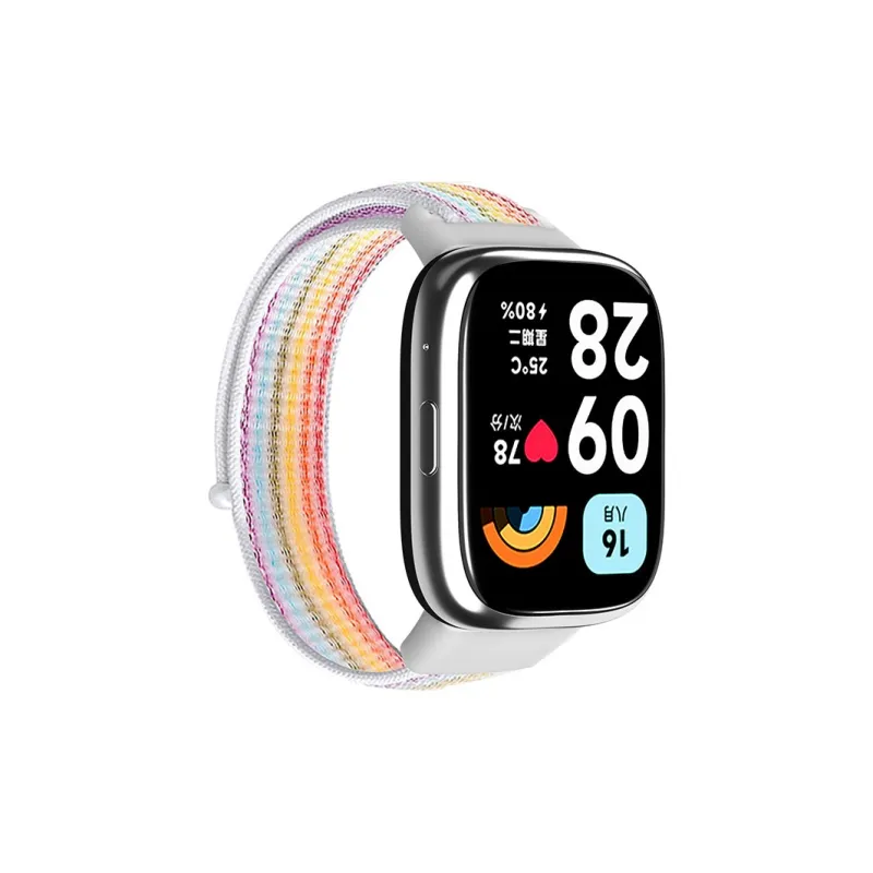 ZHENGGUANG Watch Band Apple Red Beige Compatibility Nylon Material-5