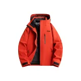 Rosefinch Red (90% Fill Power White Duck Down Liner+Hard Shell Windbreaker Jacket Two-Piece Set)