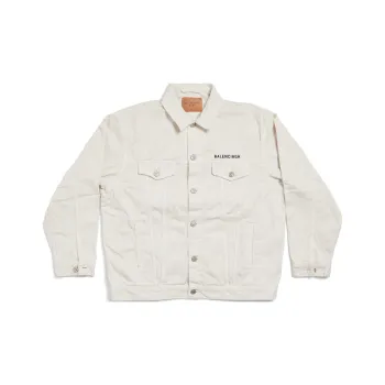 Balenciaga Denim Jacket Regular Fit Men's White