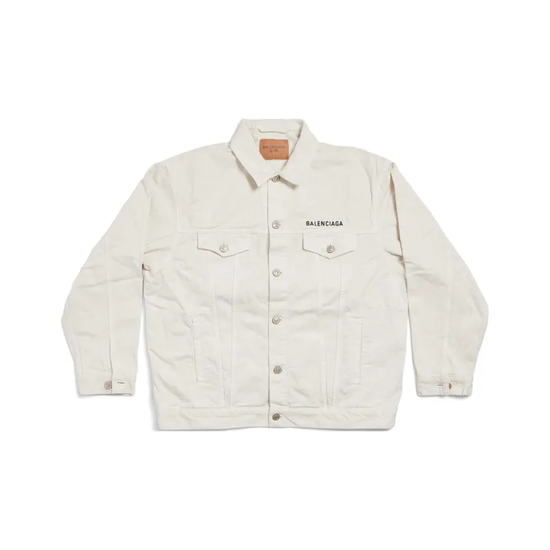 Balenciaga Denim Jacket Regular Fit Men's White-0