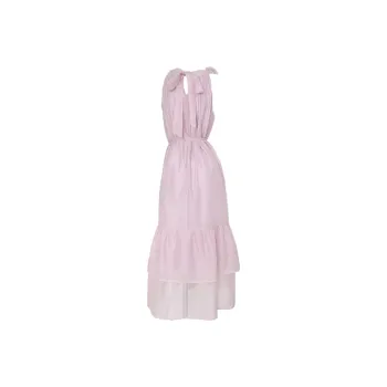 Flowers In Water Sleeveless Dress Women's Pink Purple