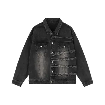 XINYINSU 24FW Denim Jacket Unisex Dark Gray