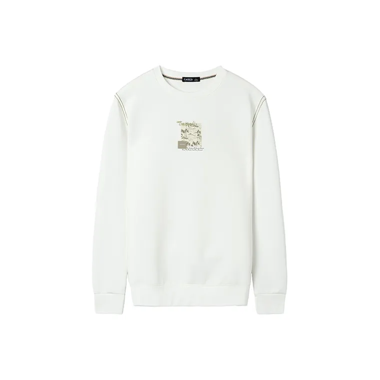 CAISEDI Sweatshirts Men White-0