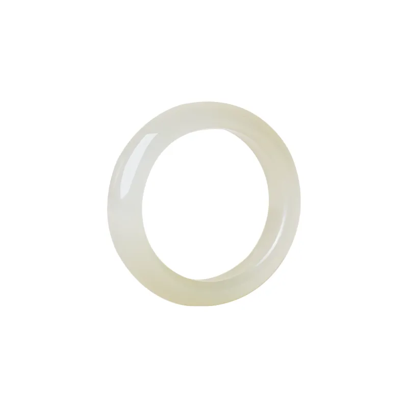 Survival Hetian Jade Rings White Jade/Pale Greenish White Jade Unisex-0