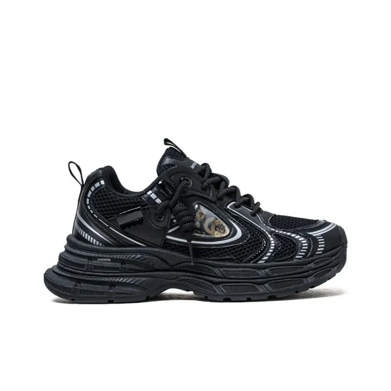 Hong Kong Meng Slip Resistant, Breathable, Height Increasing Low Top Chunky Sneakers Men's-1