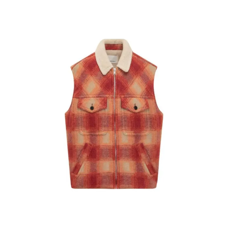 ISABEL MARANT Plaid Checked Zip Up Gilet-0
