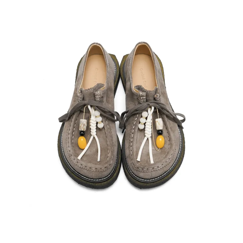 CROOKED CARD Cushioning, Wear Resistant Low Top Casual Shoes Men's Natural Sand Tone-6