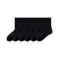 [6 Pack/7A Antibacterial]6 Pairs (Black)