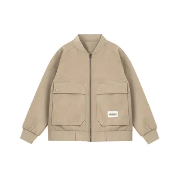 CAISEDI Jackets Coats Men's Apricot