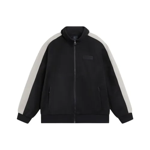 LiNing Jacket Men's Black Mixed Color Chuan Stone Gray