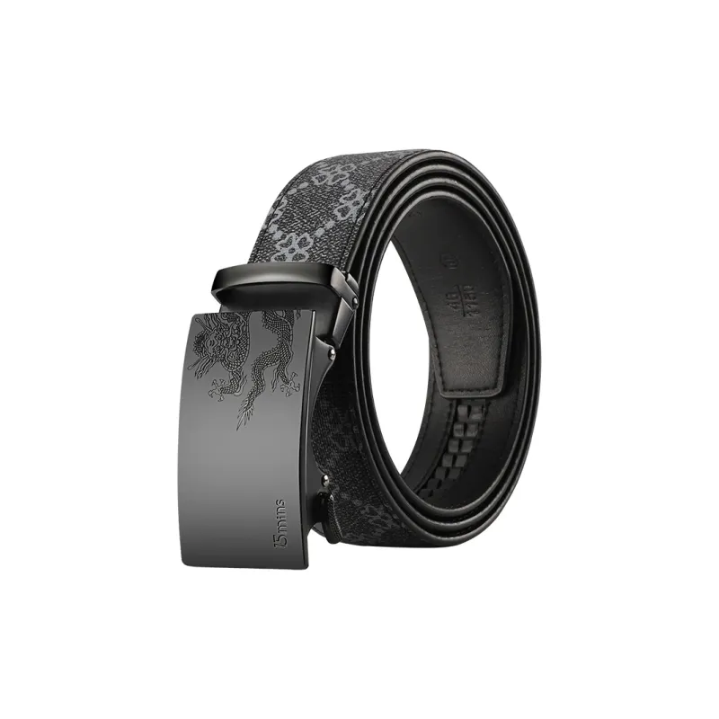 15 MINS Polyvinyl Chloride Leather Belts Men's Width 3.5cm-0