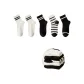 [5 Pack, Anti-Pilling]White Base Double Stripe+White Base Double Stripe+Black Sole Double Stripe+Stripes+Black Sole Single Stripe