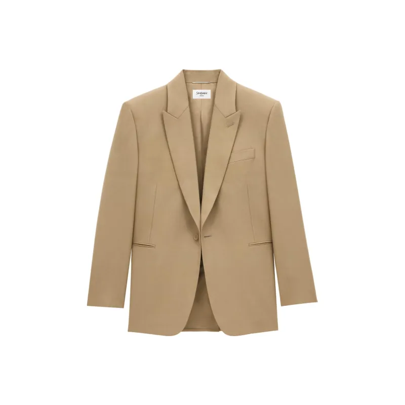 SAINT LAURENT Single Breasted Peaked Lapel Jacket-0