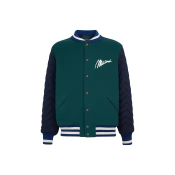 MISSONI Logo Embroidered Snapped Bomber Jacket