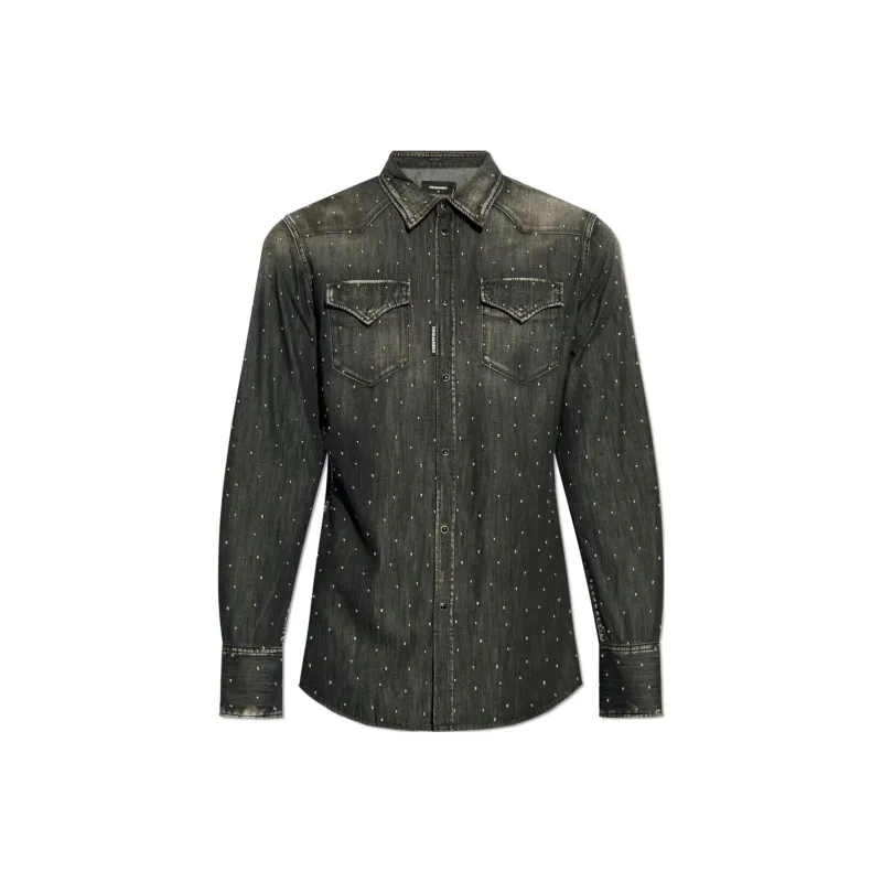 Dsquared2 Studded Denim Shirt-0