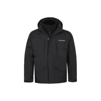 Columbia Urban Living/Travel/Commuting Water Resistant Windproof Wear Resistant Warm Windbreaker Jacket Men's Black