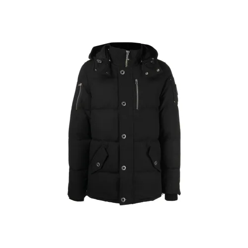 Moose Knuckles Zip Up Logo Plaque Hooded Parka