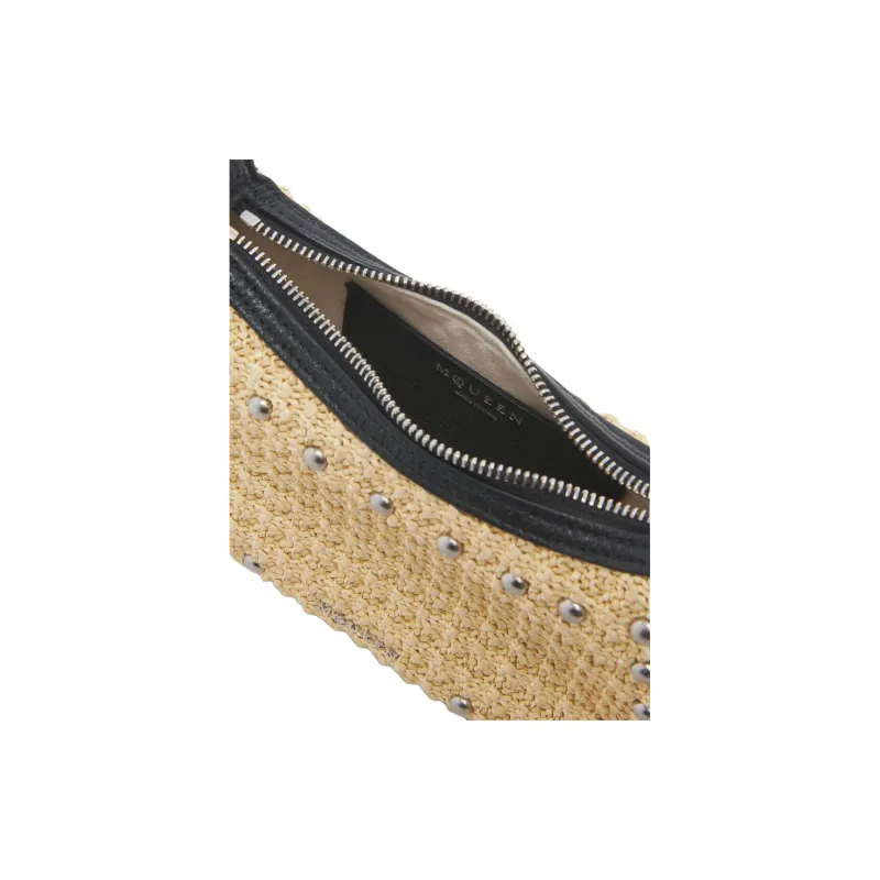 Alexander McQueen Polyamide Handbag Mini Women's Natural & Black-4